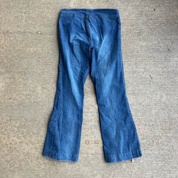 Vintage Y2K Mudd Low Rise No Waistband Lace Up Front Flare Jeans Size 13 - Picture 2 of 8